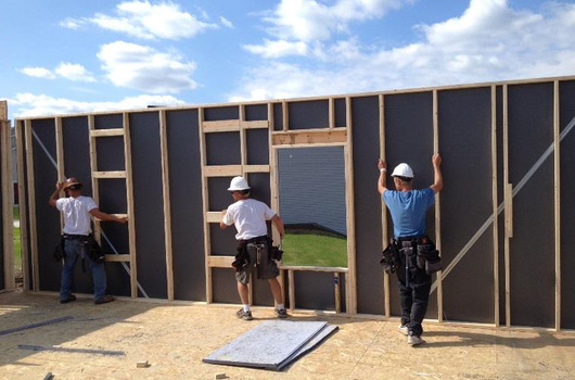 Tim OBrien Homes builds the new HP+ High Performance Wall System showing the BASF Neopor